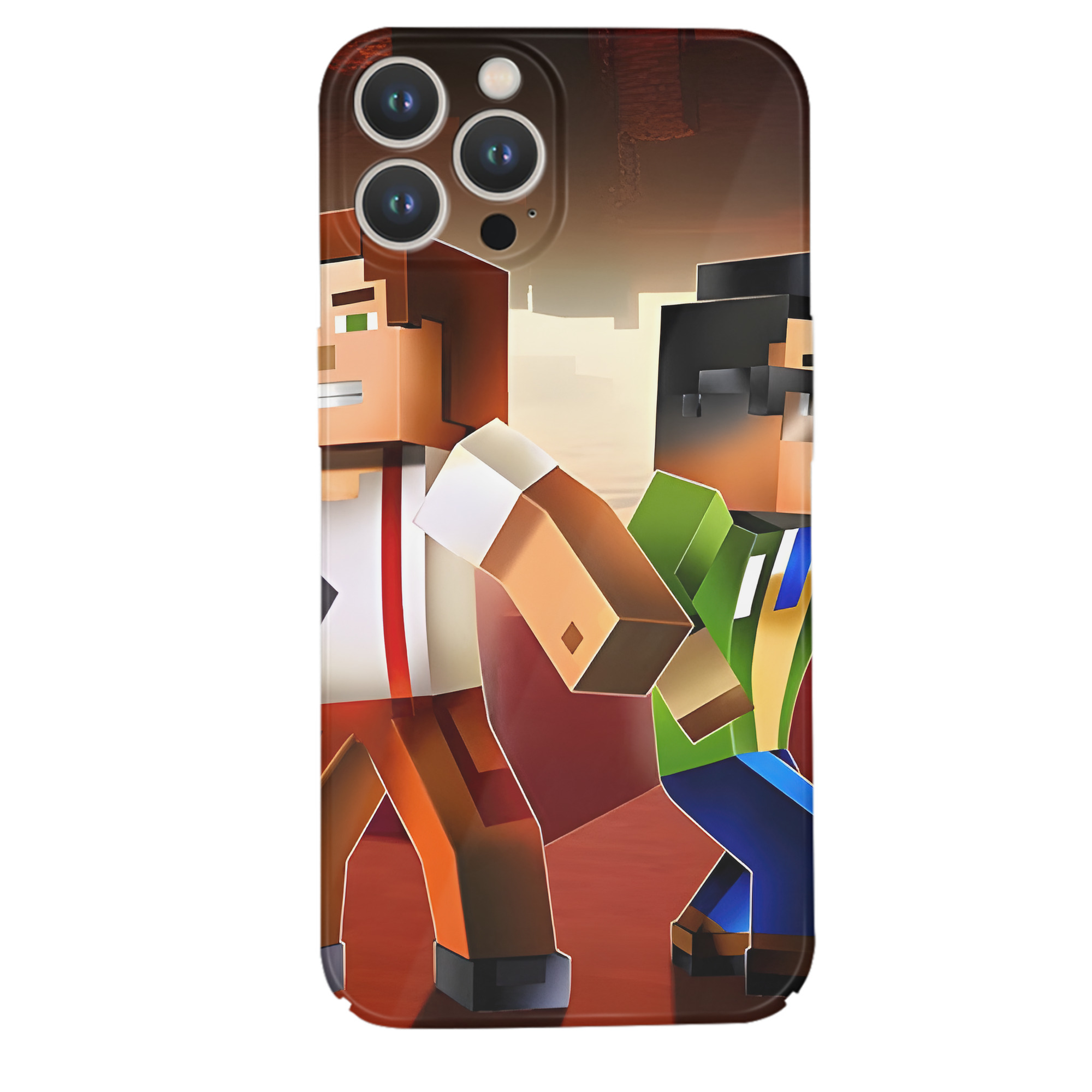 （画像用） マインクラフト ブロックの世界 Minecraft MC Block world 【iPhone 14シリーズ対応】ハードケース